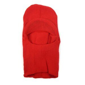 Knit Winter Balaclava Face Ski Mask with Visor Cap Red